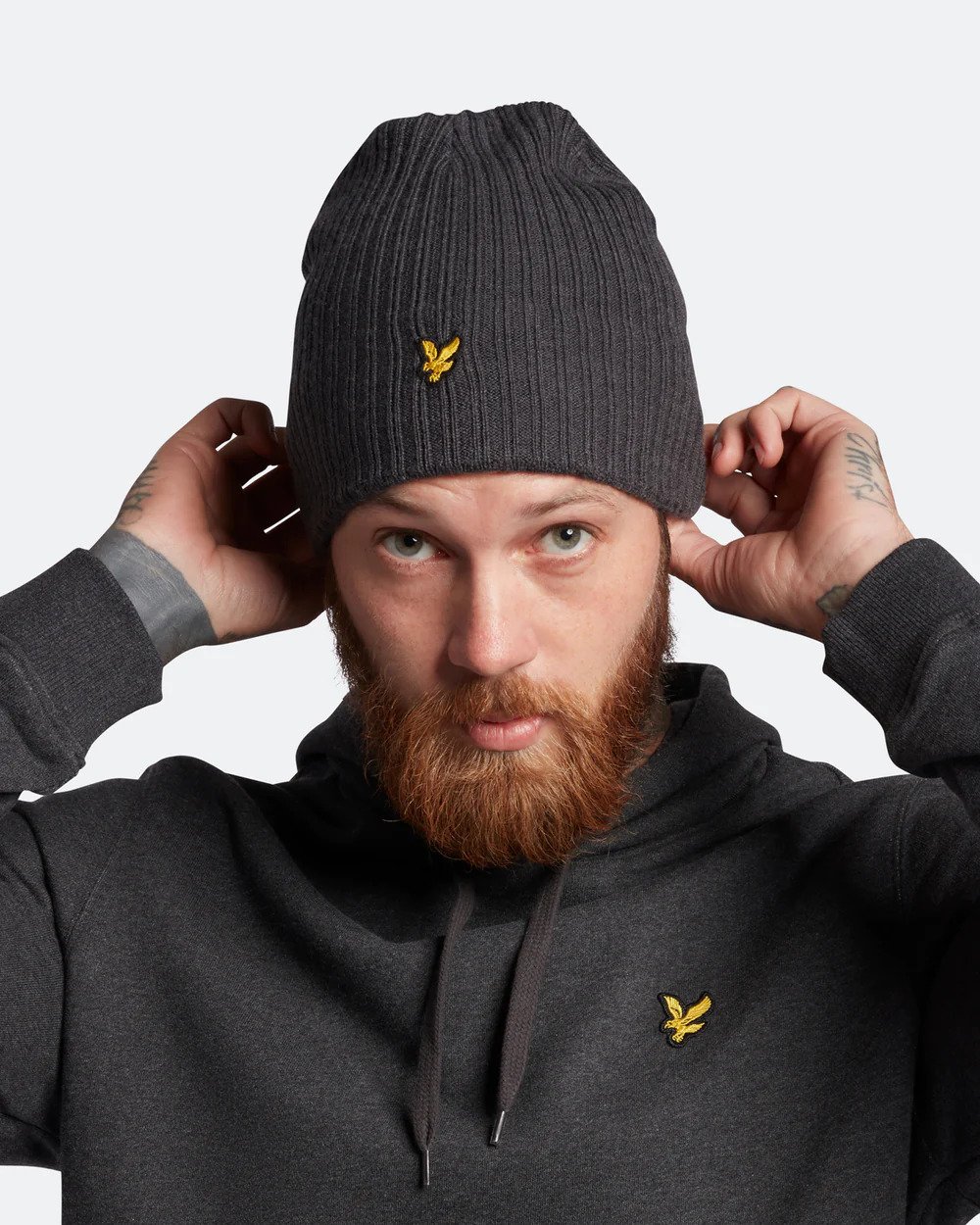 Lyle & Scott - Ribbed Beanie - Mid Grey - 2