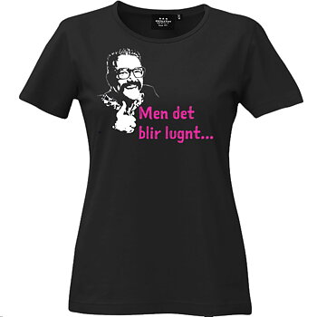 T-shirt- Men de blir lugnt, DAM, Svart
