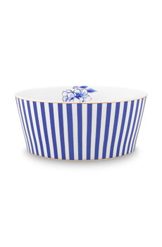 Pip Studio Skål Royal Stipes Blue Mellan