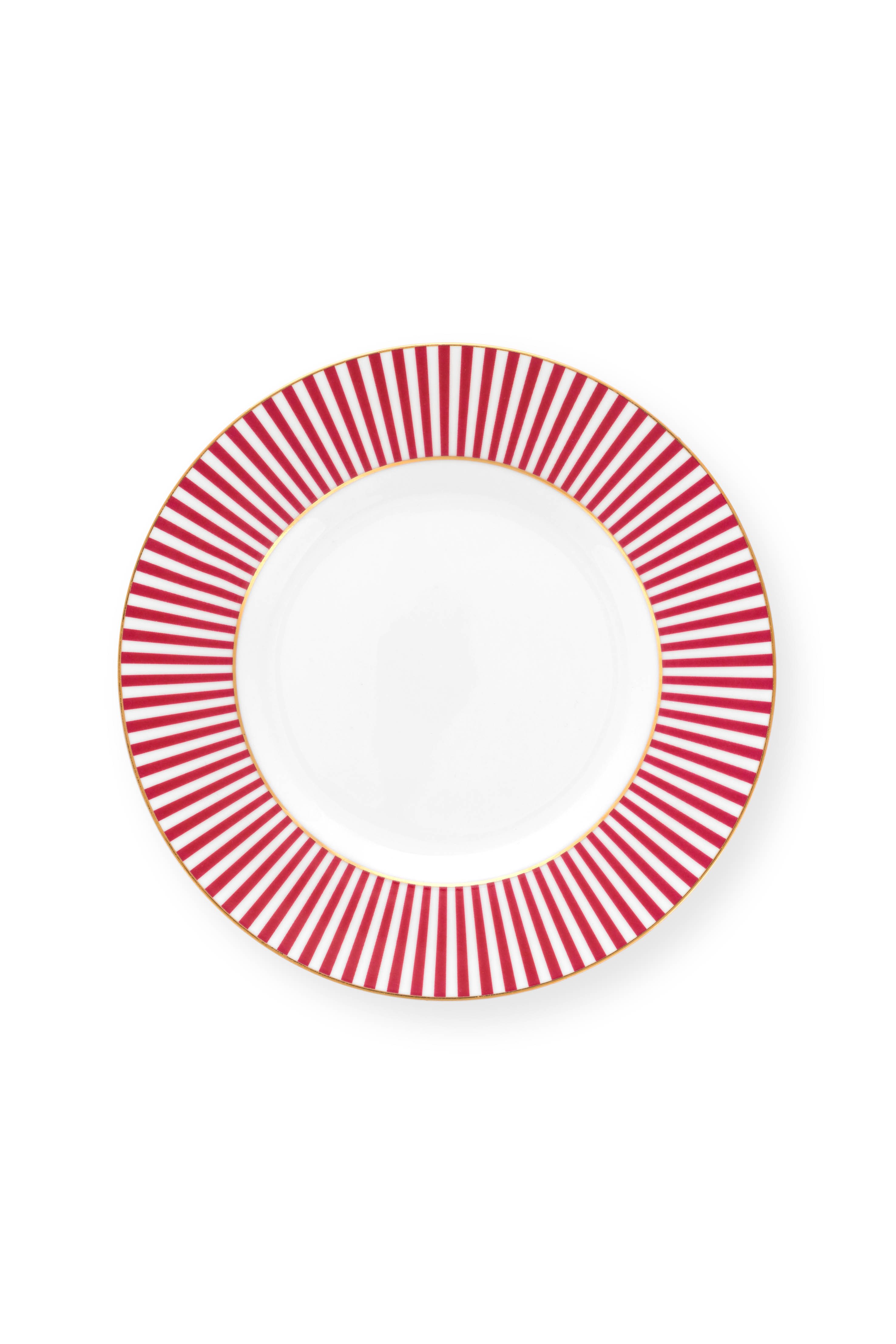 Pip Studio Assiett Royal Stipes Dark Pink 