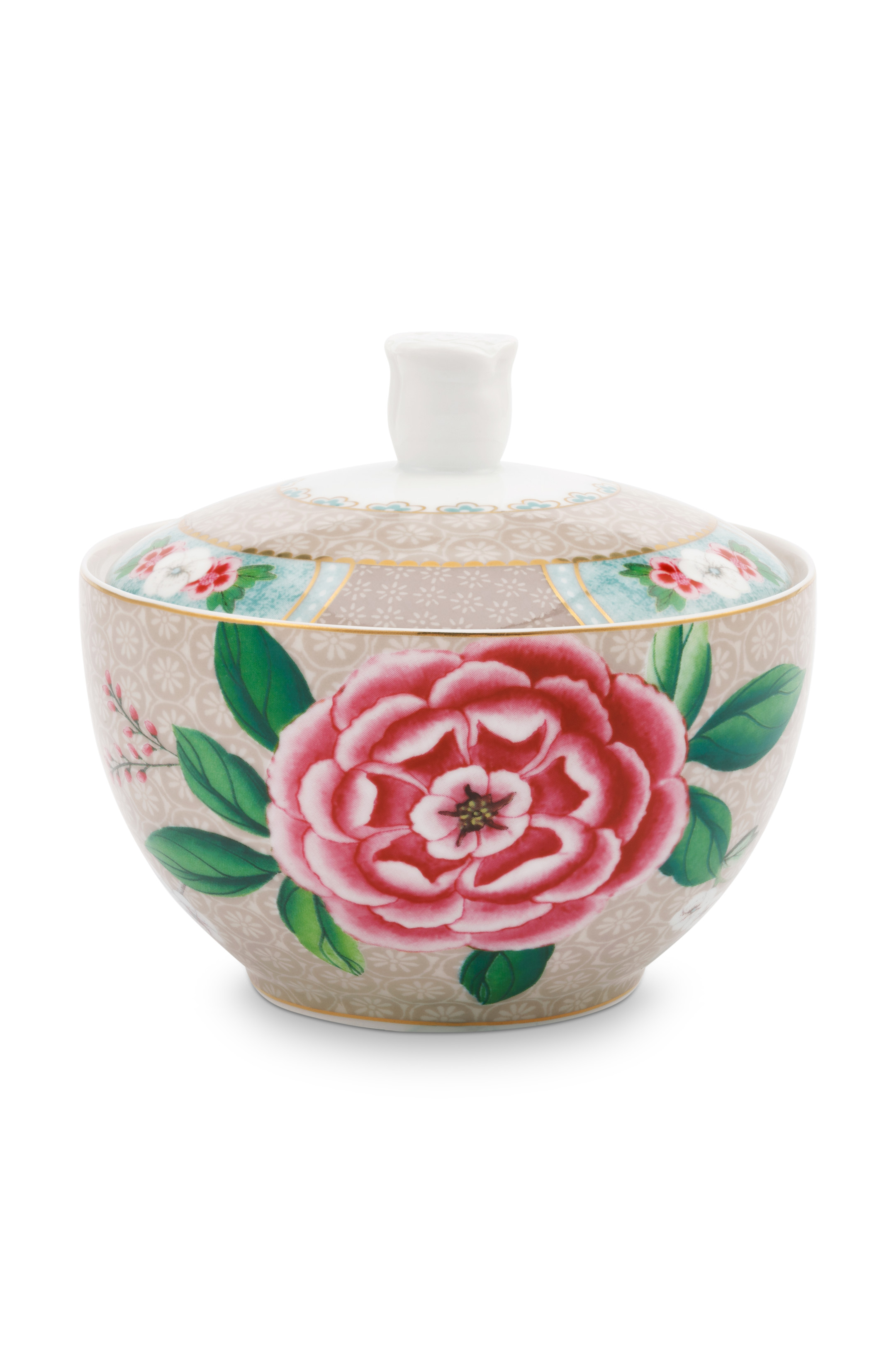 Pip Studio Skål med lock Blushing Birds Beige