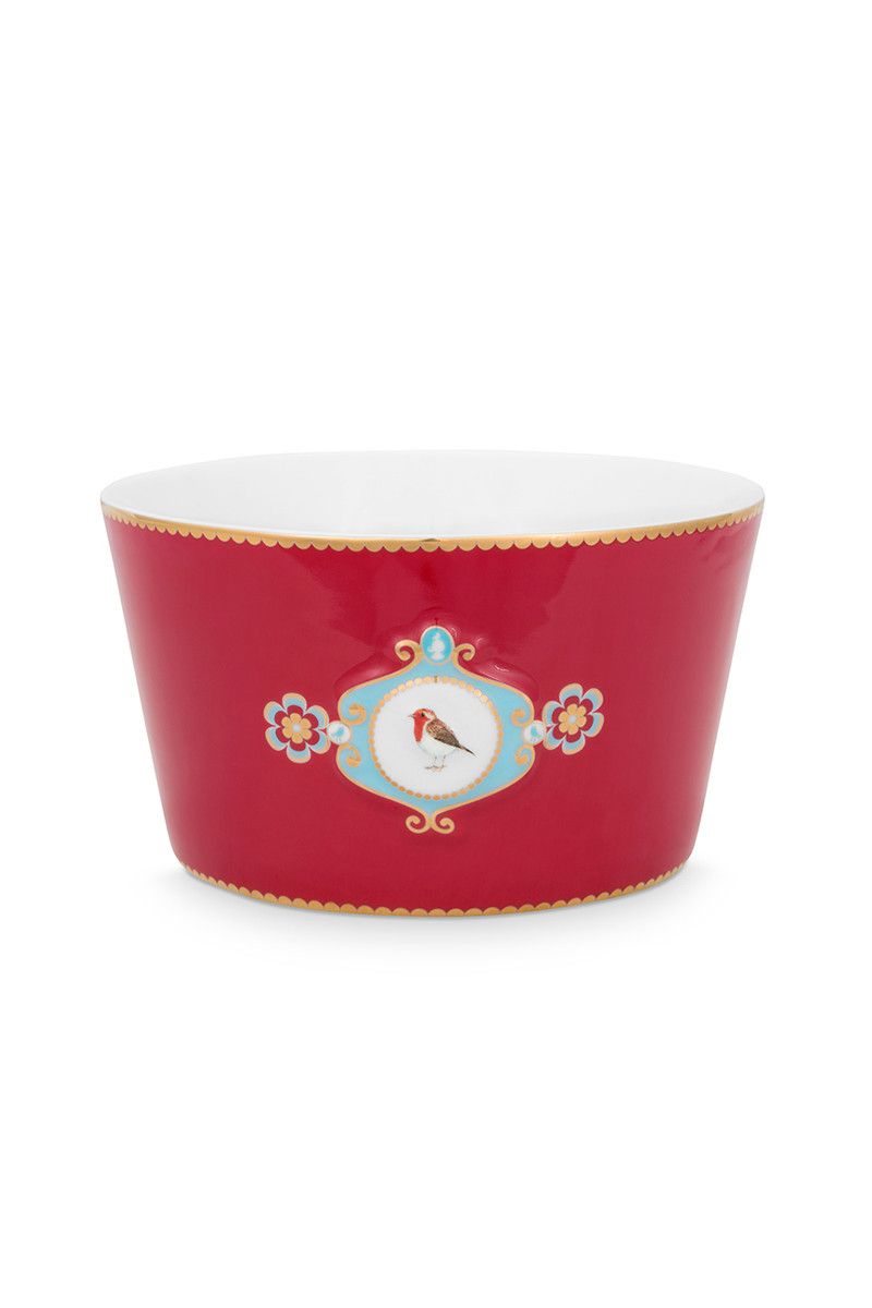 Pip Studio Skål Love Birds Medallion Emerald Röd