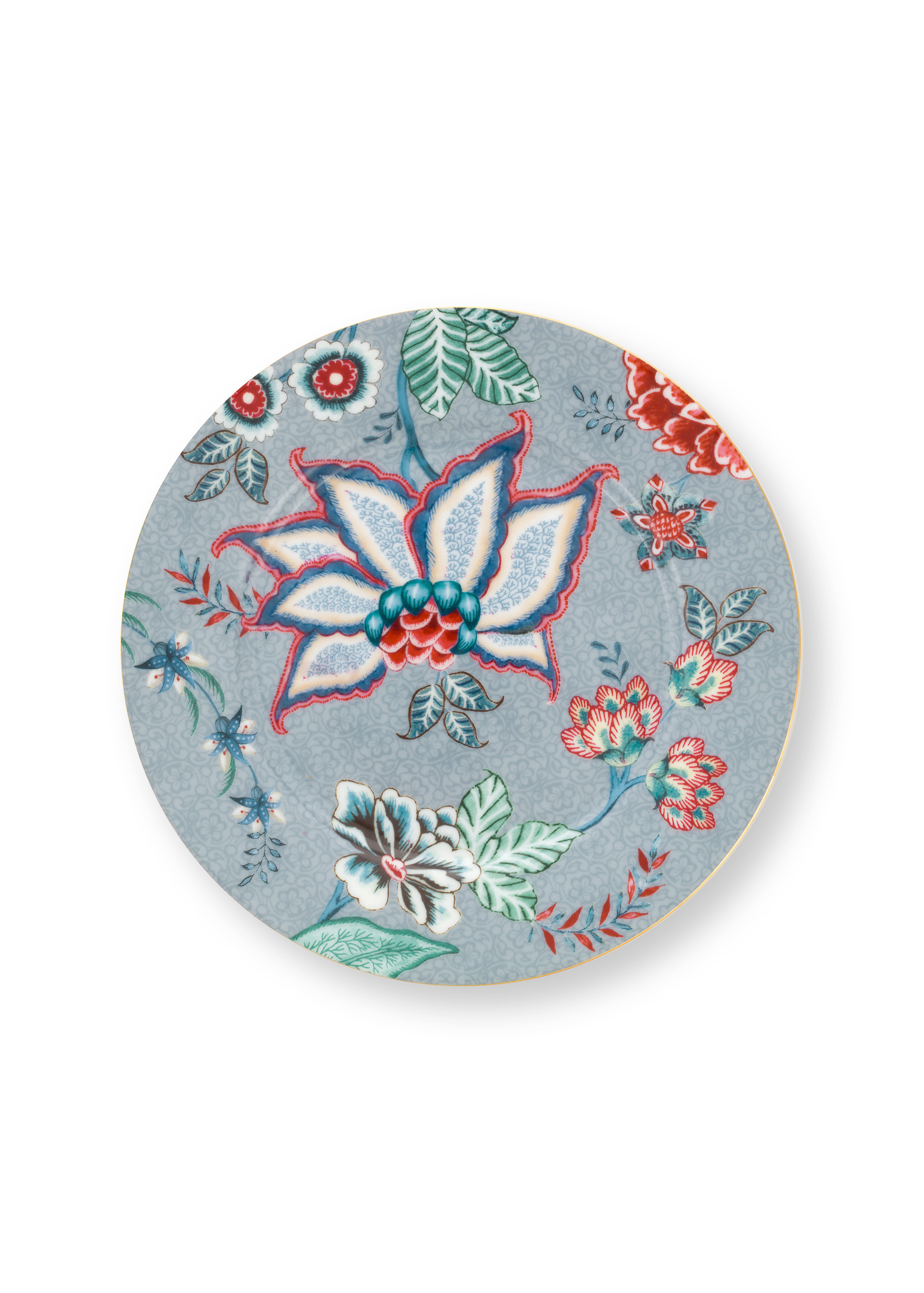  Pip Studio Assiett Flower Festival Light Blue