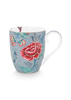 Pip Studio Mugg Flower Festival Light Blue XL