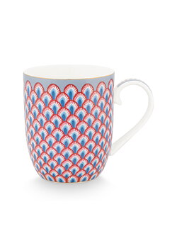Pip Studio Kopp Liten Flower Festival Scallop Red-Blue