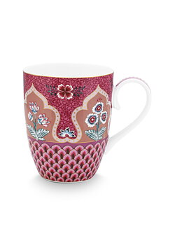 Pip Studio Mugg Flower Festival Scallop Deco Dark Pink
