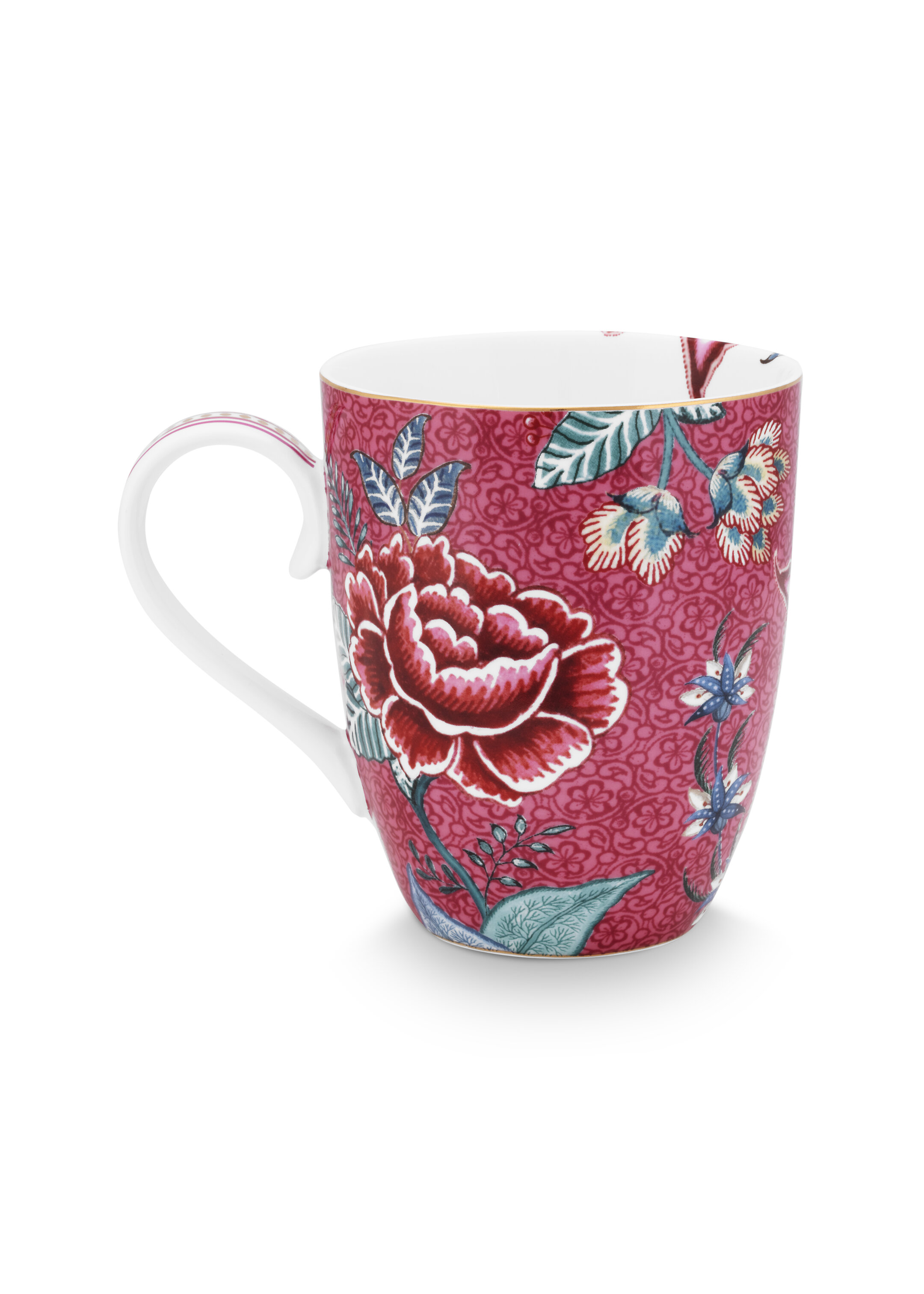 Pip Studio Mugg Flower Festival Dark Pink - 2