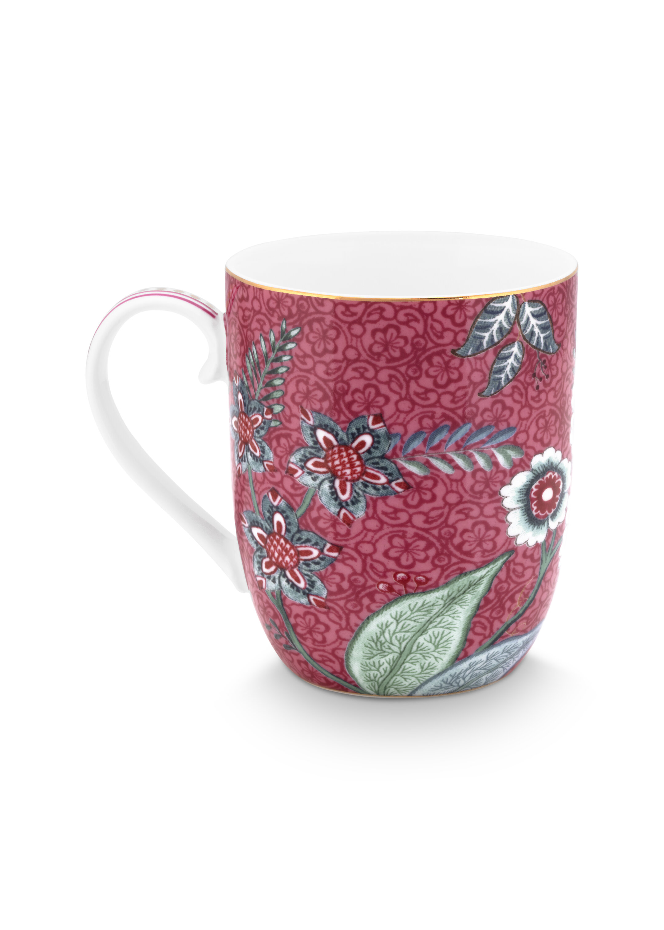 Pip Studio Kopp Liten Flower Festival Dark Pink