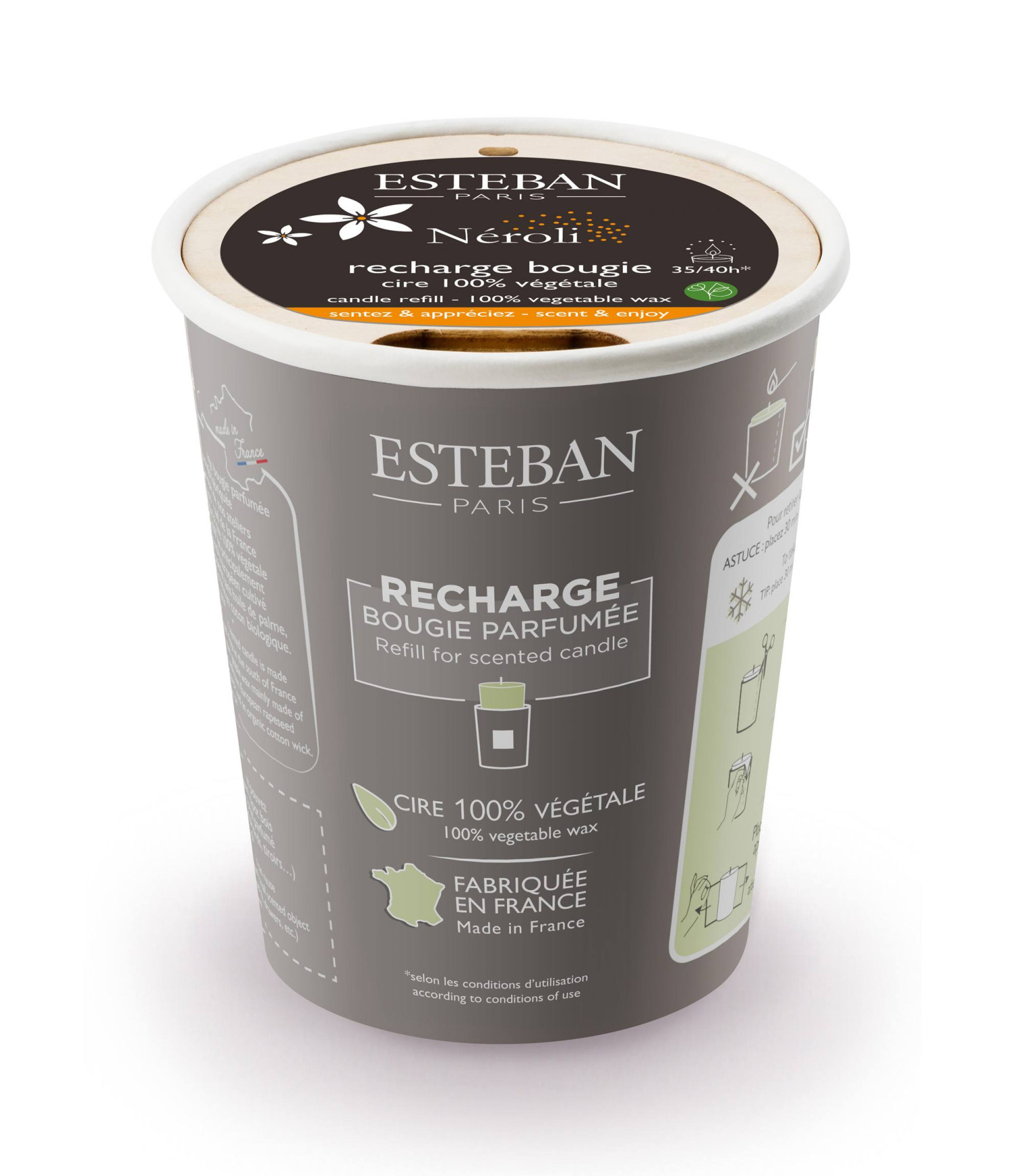 Estéban Paris Refill till  Doftljus Neroli