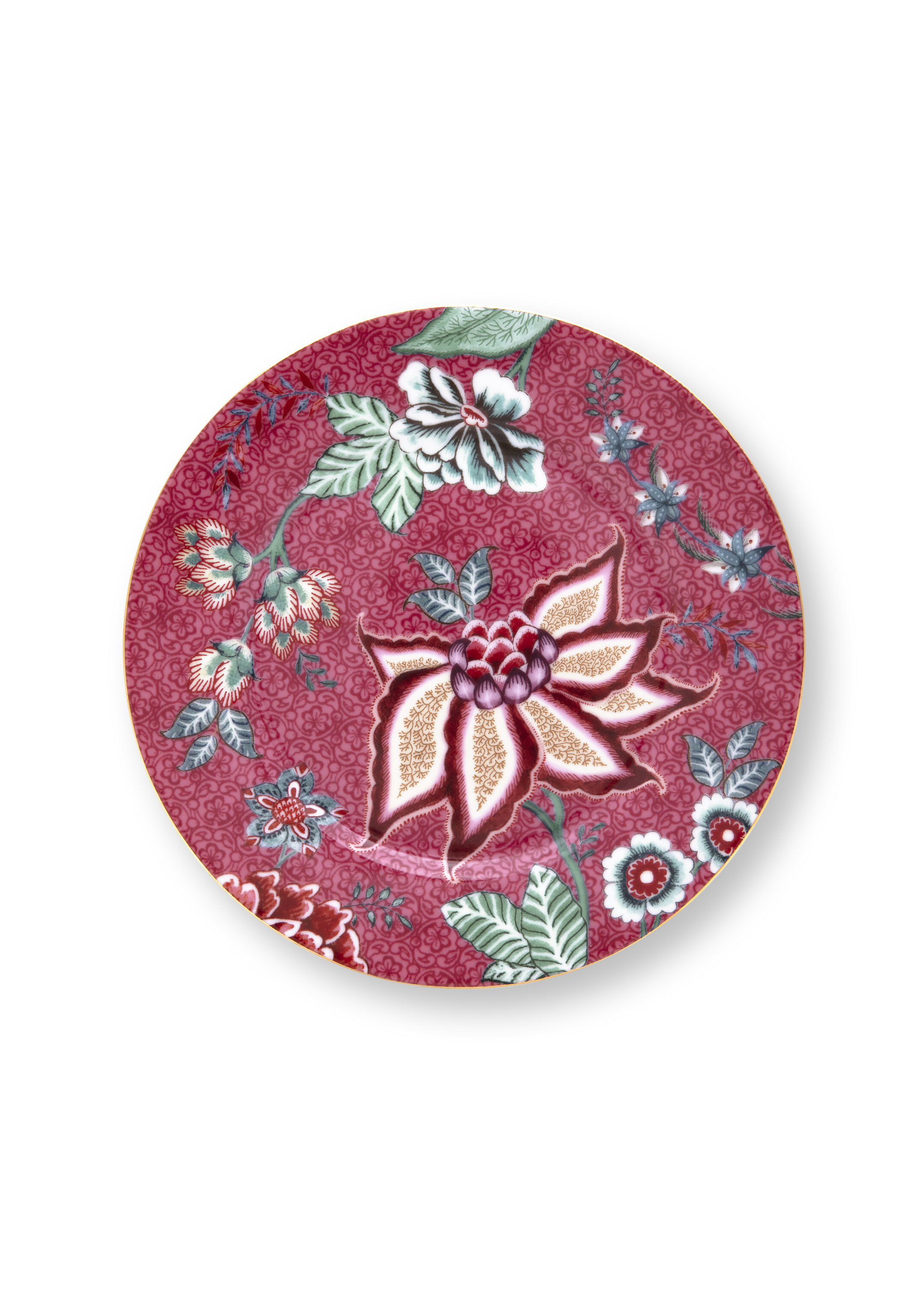  Pip Studio Assiett Flower Festival Dark Pink