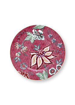  Pip Studio Assiett Flower Festival Dark Pink