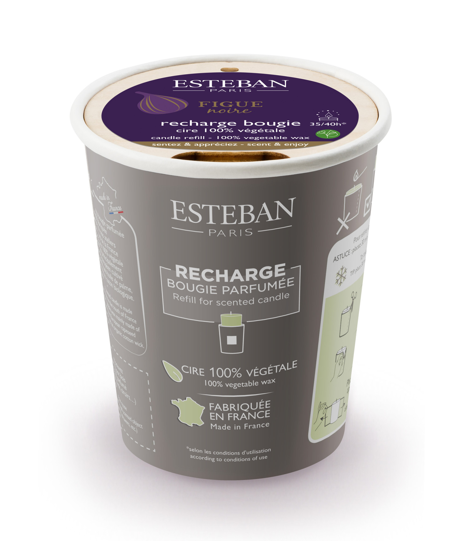 Estéban Paris Refill till  Doftljus Black Fig