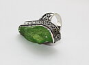 Magnifik ring med grön kvarts 