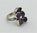 Ring med ametister stl 17