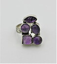 Ring med ametister stl 17