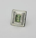 Silverring med grön ametist stl 18