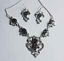 Magnifikt smyckesset med druzy titanium