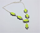 Halsband med neongul druzy agat