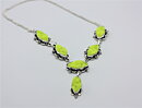 Halsband med neongul druzy agat