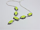 Halsband med neongul druzy agat