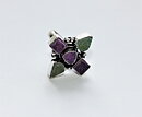 Ring med flerfärgad druzy agat stl 17