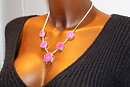 Halsband med rosa solkvarts
