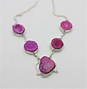 Halsband med rosa solkvarts