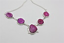 Halsband med rosa solkvarts