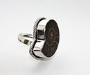 Ring med ammonit fossil stl 20