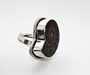 Ring med ammonit fossil stl 20
