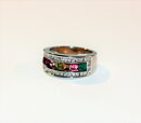Silverfylld ring med multistenar