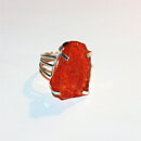 Ring med orange kvarts stl 17,5