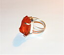 Ring med orange kvarts stl 17,5