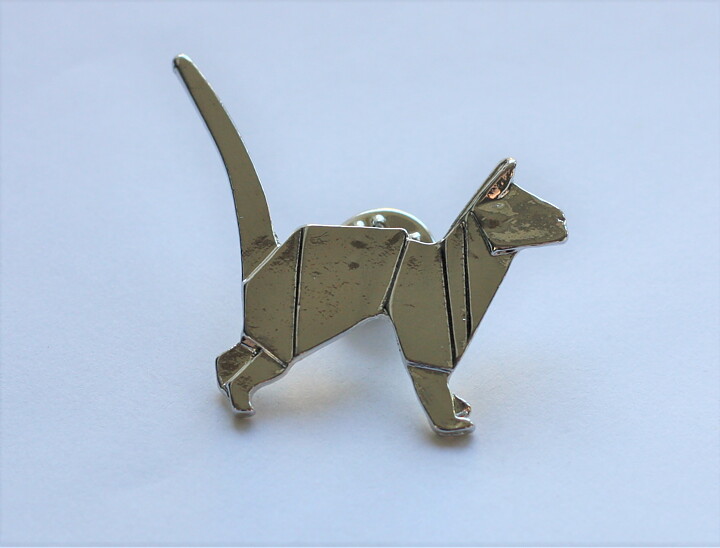 Brosch geometrisk katt