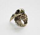 Ring fågelkranie guld stl 17-17,5