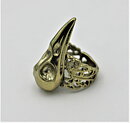 Ring fågelkranie guld stl 17-17,5