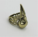Ring fågelkranie guld stl 17-17,5
