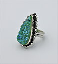 Läcker ring med druzy titanium stl 19