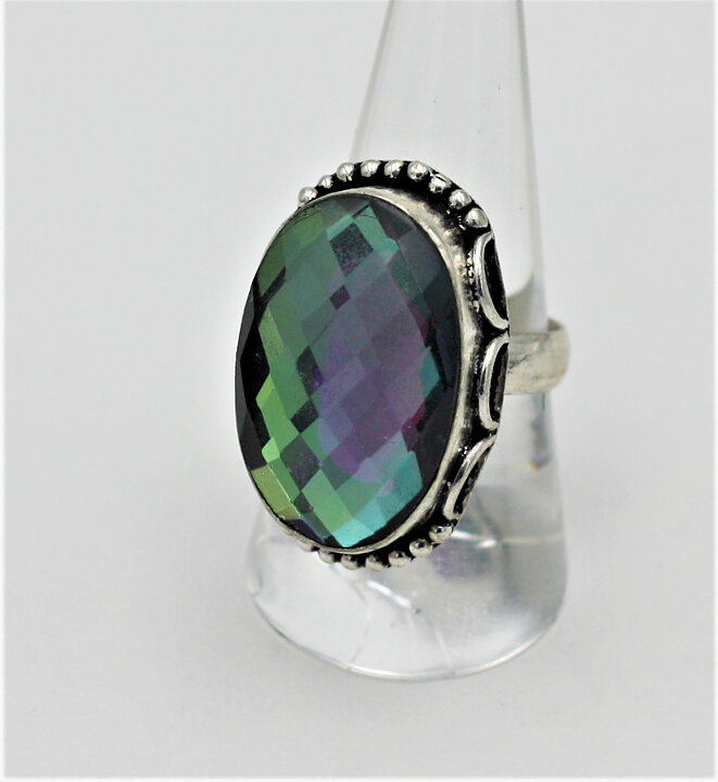 Ring med spegelglas stl 18,5