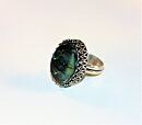 Maffig ring med labradorit stl 19