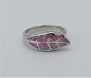 Vacker ring med rosa eldopal stl 17