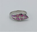 Vacker ring med rosa eldopal stl 17