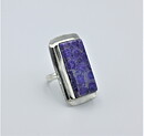 Ring med lila korallfossil stl 18