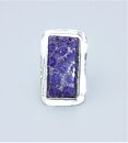 Ring med lila korallfossil stl 18