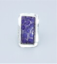 Ring med lila korallfossil stl 18