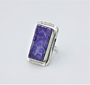 Ring med lila korallfossil stl 18