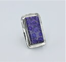 Ring med lila korallfossil stl 18