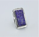 Ring med lila korallfossil stl 18