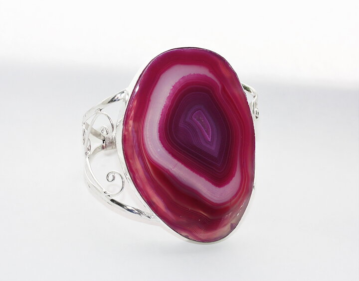 Magnifikt armband med rosa agat