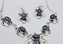 Magnifikt smyckesset med lapis lazuli